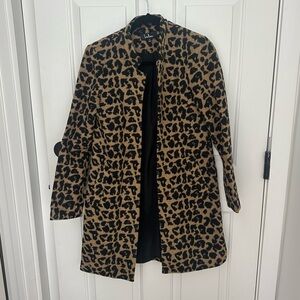 Chic Leopard Print wool  Coat